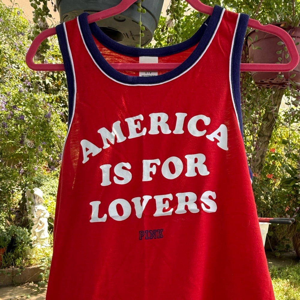 Victoria's Secret Pink AMERICAN 🇺🇸 Fourth of July Tank Top